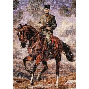 Puzzle Art Ghazi Mustafa Kemal na svém koni 1000 dílků