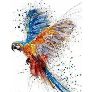 Výtvarná sada Malování podle čísel - Papoušek 40 x 50 cm (bez rámu)