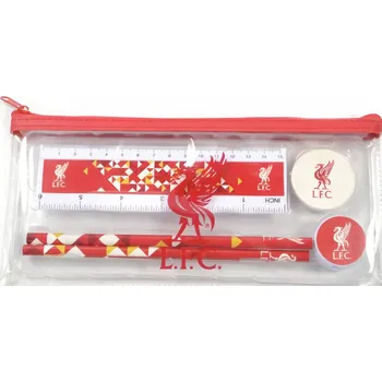 Sada pera s tužkou Sada psacích potřeb Liverpool FC v průhledném pouzdře, 6 ks