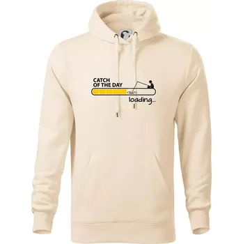Pánská mikina Rybaření - Catch of the day - Mikina pánská Cape s kapucí - 4XL ( Mandlová )