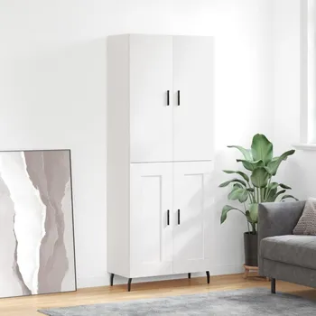 přebalovací pult a komoda Skříň highboard bílá 69,5 x 34 x 180 cm kompozitní dřevo Bílá3195803