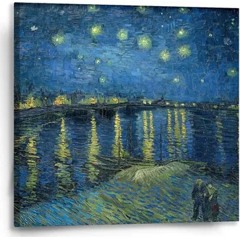 Obraz Sablio Obraz Hviezdna noc nad Rhônou - Vincent van Gogh - 50x50 cm