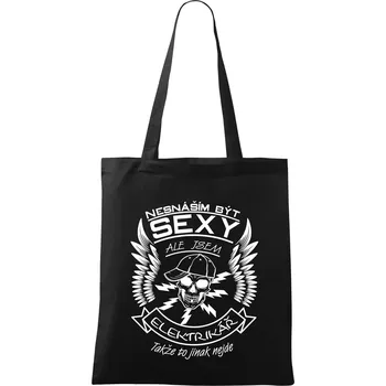 Nesnáším být sexy - elektrikář - Taška bavlněná - 42 x 38 cm ( Černá )