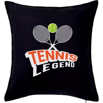 Polštář Tennis legend - Polštář 50x50 - 50x50 - Pouze potah ( Černá )