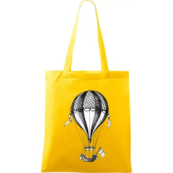 Horkovzdušný balón kreslený - Taška bavlněná - 42 x 38 cm ( Žlutá )