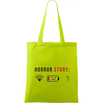 Horror story - Taška bavlněná - 42 x 38 cm ( Limetková )