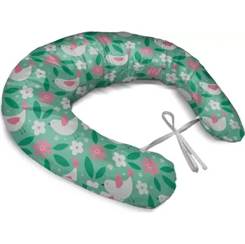 Polštář Sablio Těhotenský polštář Květiny a ptáčci