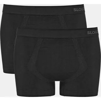 Boxerky Pánské boxerky GO Smooth Short 2P - BLACK - černé 0004 - SLOGGI BLACK XXL