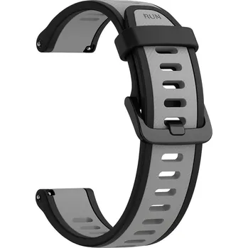 Řemínek na hodinky Silikonový řemínek Ricardo 20mm (pro Garmin Venu, Venu Sq, Venu Sq 2, Venu 2 plus aj.), černý V5, Quick Release