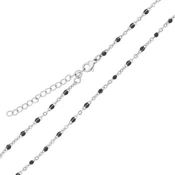 Šperk Náhrdelník Nathalia z chirurgické oceli - černý 38 cm
