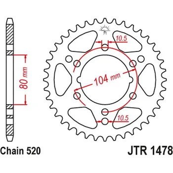 Řetězová sada pro motocykl JT rozeta 4578 30 POLARIS 250 CYCLONE/TRAIL BLAZER (457830JT) (lze použít místo 478 30 JTR478.30) (řetěz 520) (JT rozeta 4578 30 POLARIS 250 CYCLONE/TRAIL BLAZER (457830JT) (lze použít místo 478 30 JTR478.30) (řetěz 520))