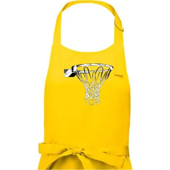 Kuchyňská zástěra Basketbalový koš - Dámská zástěra na vaření - Univerzální velikost ( Žlutá )