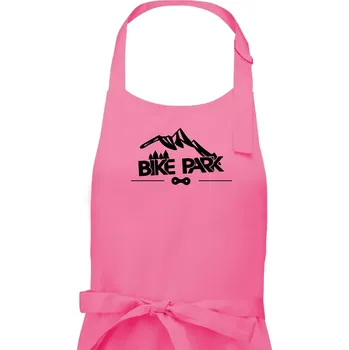 Kuchyňská zástěra Bike park hory - Dámská zástěra na vaření - Univerzální velikost ( Růžová )