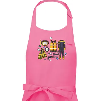 Kuchyňská zástěra Potápěčská výzbroj - Pánská zástěra na vaření - Univerzální velikost ( Růžová )