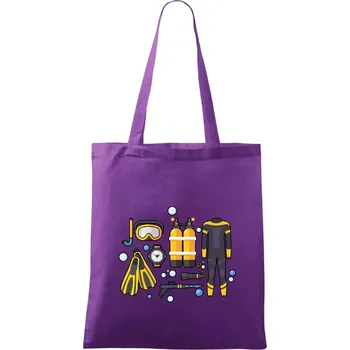 Potápěčská výzbroj - Taška bavlněná - 42 x 38 cm ( Fialová )