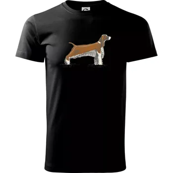 Pánské tričko Vintage Springer spaniel - Triko extra velké (5-8XL) - 7XL ( Černá )