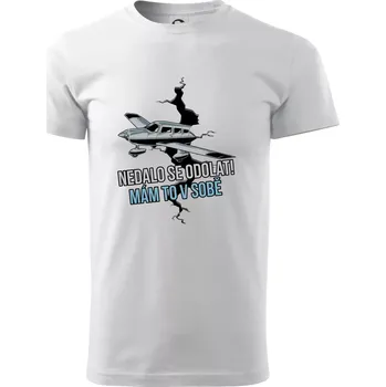 Pánské tričko Nedalo se odolat, mám to v sobě letadlo - Triko extra velké (5-8XL) - 8XL ( Bílá )