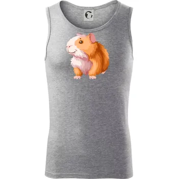 Morče - kreslené, bílo oranžové - Tílko pánské Core - XL ( Tmavě šedý melír )