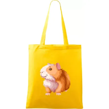 Morče - kreslené, bílo oranžové - Taška bavlněná - 42 x 38 cm ( Žlutá )