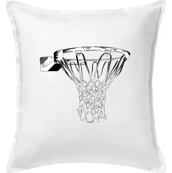 Polštář Basketbalový koš - Polštář 50x50 - 50x50 - Pouze potah ( Bílá )