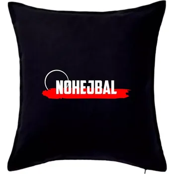 Polštář Nohejbal nápis - Polštář 50x50 - 50x50 - Pouze potah ( Černá )