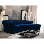 Rohová sedací souprava pravá - Valentino modrá