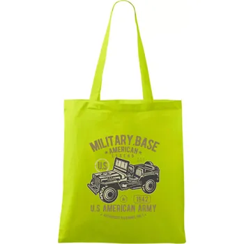 American Army Jeep - Taška bavlněná - 42 x 38 cm ( Limetková )