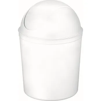 Odpadkový koš Koš odp. 5l SWING bílý, bílé víko, d21x31,5, výklop