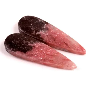 Přírodní kámen Kabošony páry Rhodonit č.P722 (42x13x5mm)