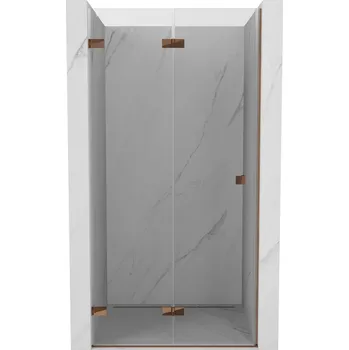 Sprchové dveře Mexen Lunar-F skládací sprchové dveře levé 55 cm, transparentní, růžové zlato - 836-055-000-60-00-L Sprchové dveře