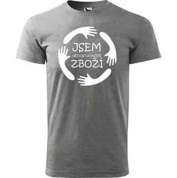Pánské tričko Sablio Tričko s potiskem Jsem nedostatkové zboží - šedé M