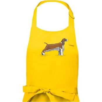 Kuchyňská zástěra Vintage Springer spaniel - Pánská zástěra na vaření - Univerzální velikost ( Žlutá )