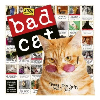 Kalendář Bad Cat Wall Calendar 2026: Celebrating the Misfits of the Feline World (WALL)(Kalendář)