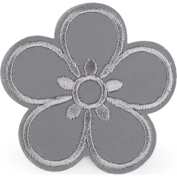 Nášivka Reflexní nažehlovačka mix vzorů a velikostí, barva 8 šedá květ