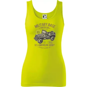 Dámské tričko American Army Jeep - Dámské tílko - XL ( Limetková )