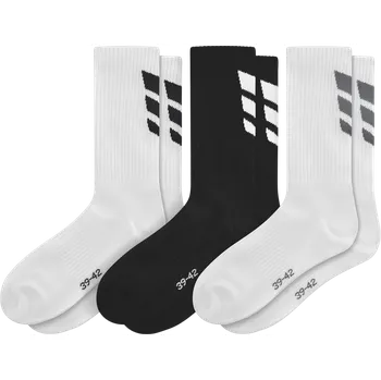 Pánské ponožky Ponožky Erima 3 Wings 3Pack 2182501-weissschwarz Velikost 47-50