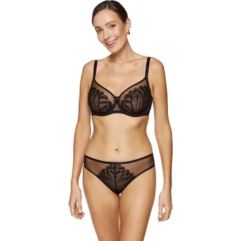 Podprsenka Dámská podprsenka GORTEKS Angel embroidered soft bra BLACK 95D