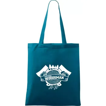 Hard Work Woodsman - Taška bavlněná - 42 x 38 cm ( Petrolejová )