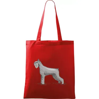 Vintage Schnauzer - Taška bavlněná - 42 x 38 cm ( Červená )