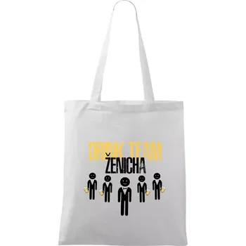 Drink team ženicha - Taška bavlněná - 42 x 38 cm ( Bílá )