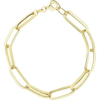 Náramek Zlatý náramek - paper clip - AP543-4459