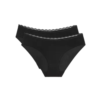 Kalhotky Dámské kalhotky Feel Of Cotton Tai 2P - BLACK - černé 0004 - TRIUMPH BLACK 42