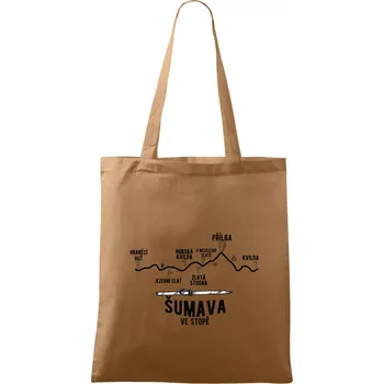 Nákupní taška Šumava ve stopě - Taška bavlněná - 42 x 38 cm ( Cappuccino )