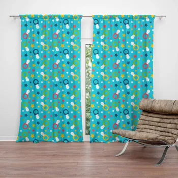 Závěs Sablio Závěs Dudlíky a hvězdy: 2ks 140x250cm