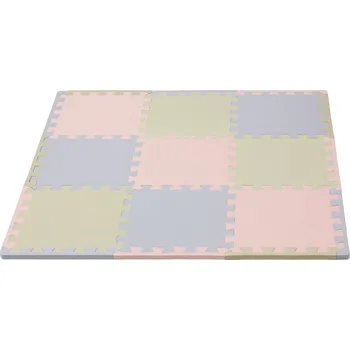 Hračka pro kojence Rialto Baby Hrací podložka puzzle s okrajem Silver Beige Pink 92x92 cm