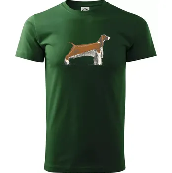 Vintage Springer spaniel - Triko extra velké (5-8XL) - 8XL ( Lahvově zelená )