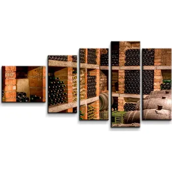 Obraz Sablio Obraz - 5-dílný Vinný sklípek - 100x60 cm