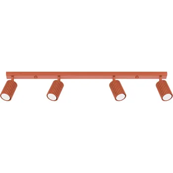Bodové svítidlo Bodové svítidlo Karbon, 4x okrově červené kovové stínítko, (možnost polohování)