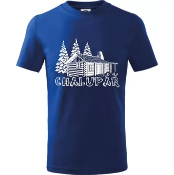 Chlapecké tričko Chalupář srub - Tričko dětské bavlněné - 98 cm / 2 roky ( Královská modrá )