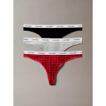 Kalhotky QD5209/31W - dámská tanga Calvin Klein 3pack, M, 31W